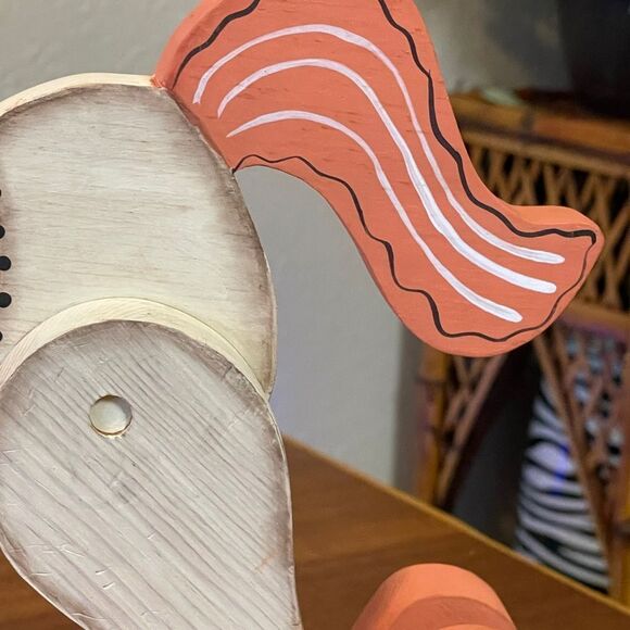 Vintage Full Art Wooden Rocking Horse Hand Painted and Finished on One Side - Picture 7 of 14